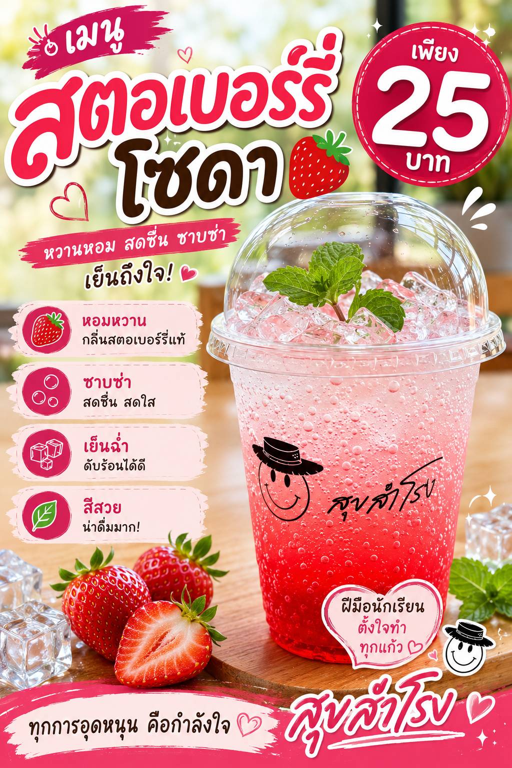 สตอเบอรี่​โซดา